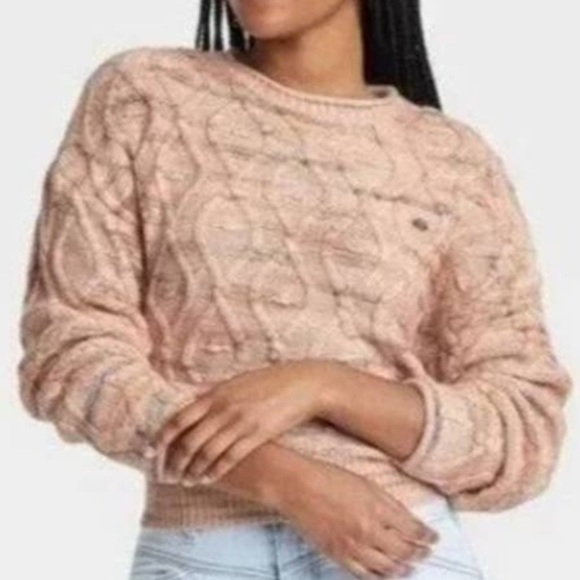 Universal Thread Cable Knit Marbled Space Dye Tie Back Sweater - Sz XS, NWT - Picture 1 of 15